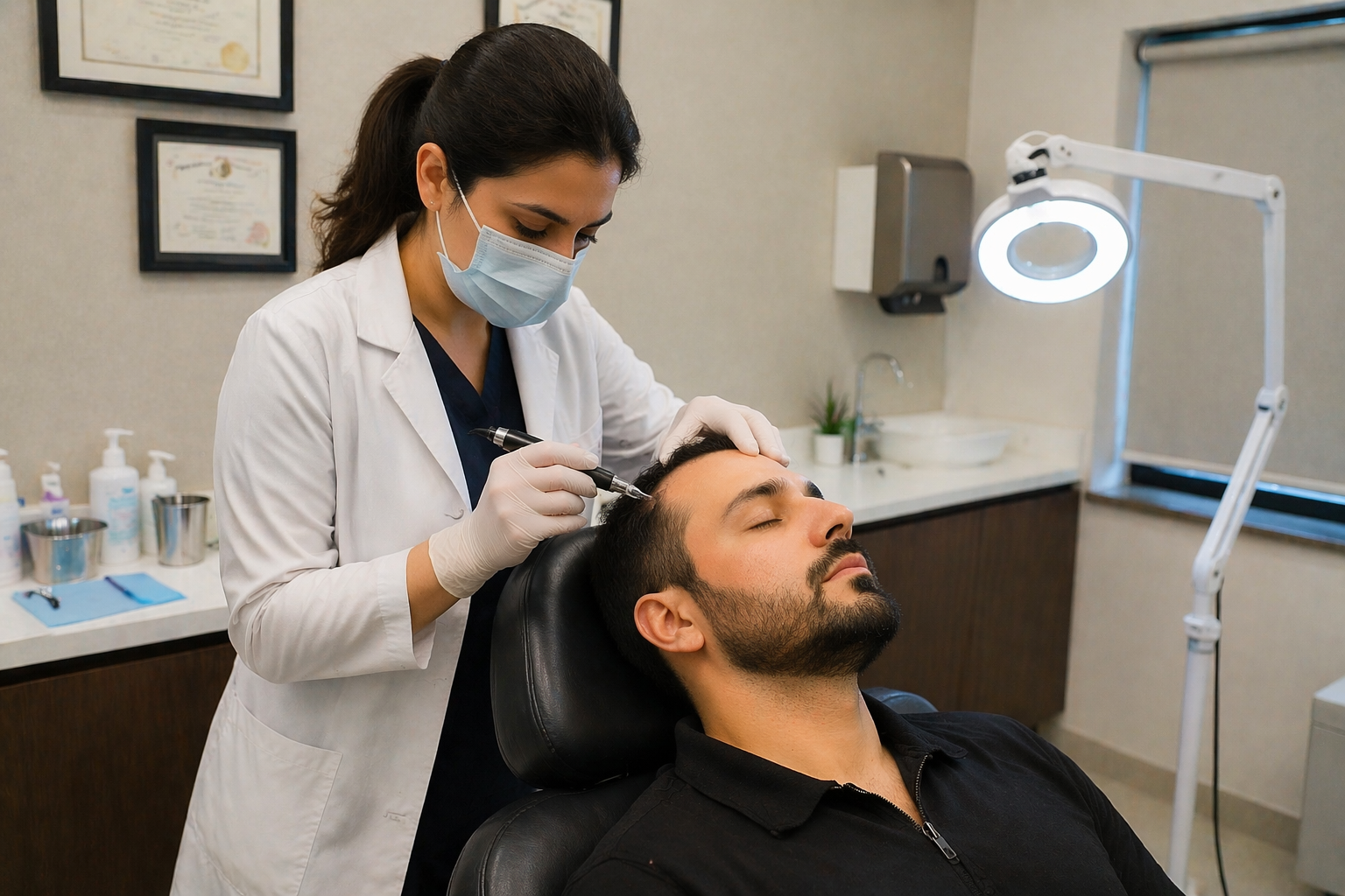 Advanced facial hair transplant